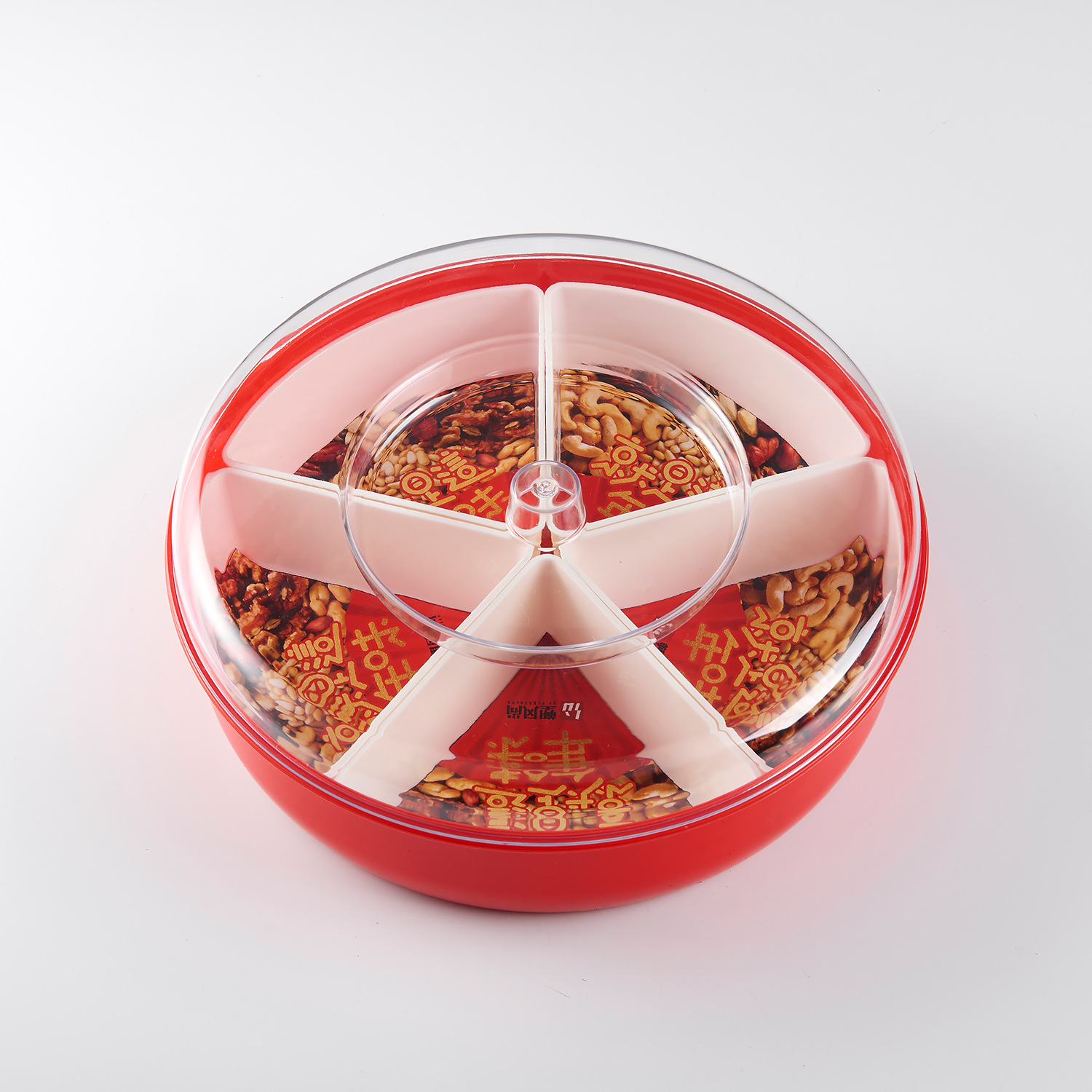 Creative Wedding Home Compartment round Candy Box Living Room Plastic Dried Fruit Tray Melon Seeds and Fruit Plate Creative Wedding Home Compartment round Candy Box Living Room Plastic Dried Fruit Tray Melon Seeds and Fruit Plate