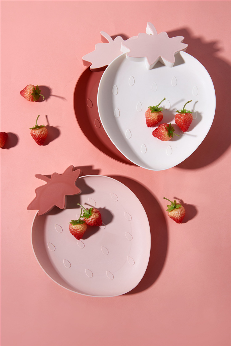 Cute Strawberry Plastic Tray Nordic Style Home Modern Living Room Fruit Tray Creative Snacks Dessert Cake Dried Fruit Tray Cute Strawberry Plastic Tray Nordic Style Home Modern Living Room Fruit Tray Creative Snacks Dessert Cake Dried Fruit Tray