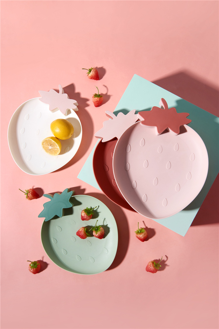 Cute Strawberry Plastic Tray Nordic Style Home Modern Living Room Fruit Tray Creative Snacks Dessert Cake Dried Fruit Tray Cute Strawberry Plastic Tray Nordic Style Home Modern Living Room Fruit Tray Creative Snacks Dessert Cake Dried Fruit Tray