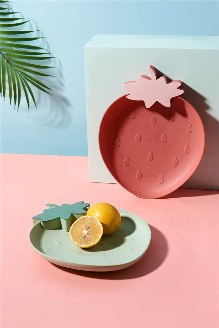 Cute Strawberry Plastic Tray Nordic Style Home Modern Living Room Fruit Tray Creative Snacks Dessert Cake Dried Fruit Tray Cute Strawberry Plastic Tray Nordic Style Home Modern Living Room Fruit Tray Creative Snacks Dessert Cake Dried Fruit Tray