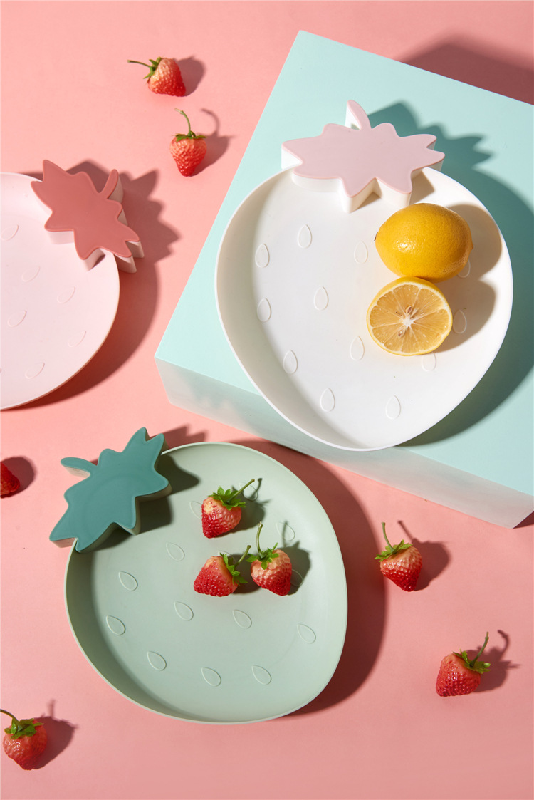 Cute Strawberry Plastic Tray Nordic Style Home Modern Living Room Fruit Tray Creative Snacks Dessert Cake Dried Fruit Tray Cute Strawberry Plastic Tray Nordic Style Home Modern Living Room Fruit Tray Creative Snacks Dessert Cake Dried Fruit Tray