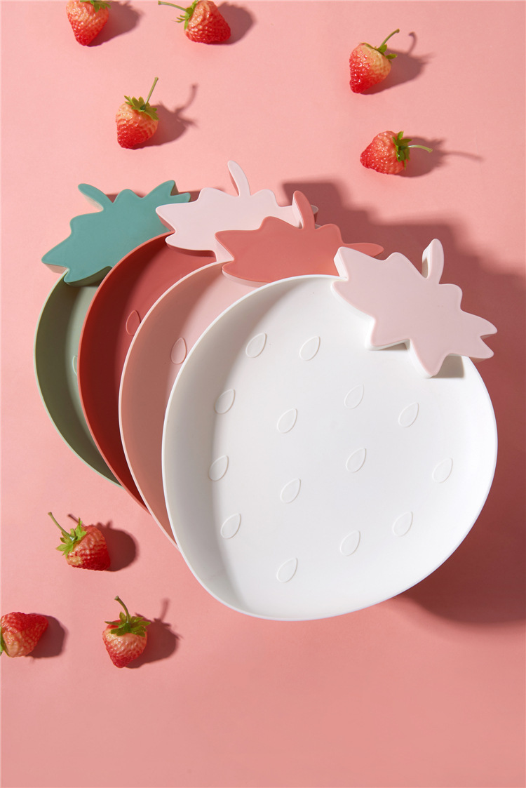 Cute Strawberry Plastic Tray Nordic Style Home Modern Living Room Fruit Tray Creative Snacks Dessert Cake Dried Fruit Tray Cute Strawberry Plastic Tray Nordic Style Home Modern Living Room Fruit Tray Creative Snacks Dessert Cake Dried Fruit Tray