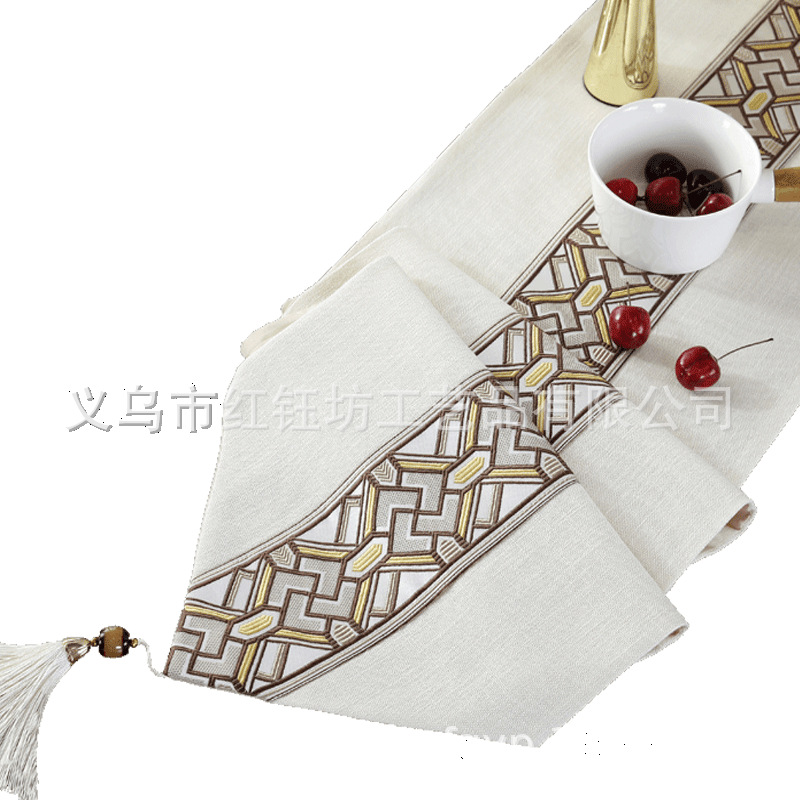 Modern contracted cotton and hemp table flag of American type Europe type new Chinese style table cloth art TV ark bed flag tea table flag cloth