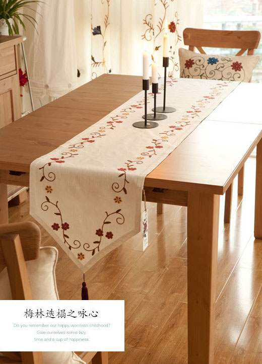 Small and fresh flowers garden in the foreign trade bed flag table flag American cloth art table mat.