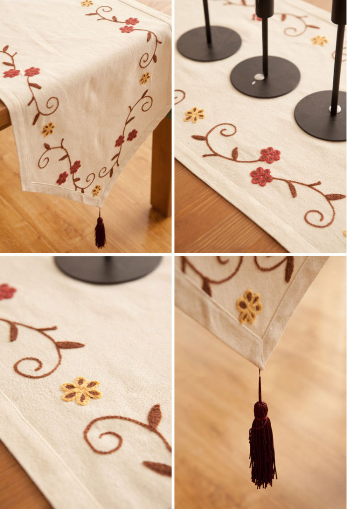 Small and fresh flowers garden in the foreign trade bed flag table flag American cloth art table mat.