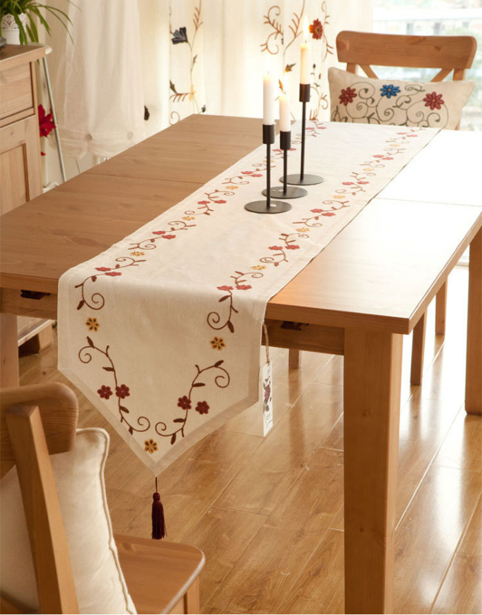 Small and fresh flowers garden in the foreign trade bed flag table flag American cloth art table mat.