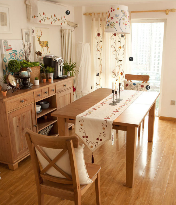 Small and fresh flowers garden in the foreign trade bed flag table flag American cloth art table mat.