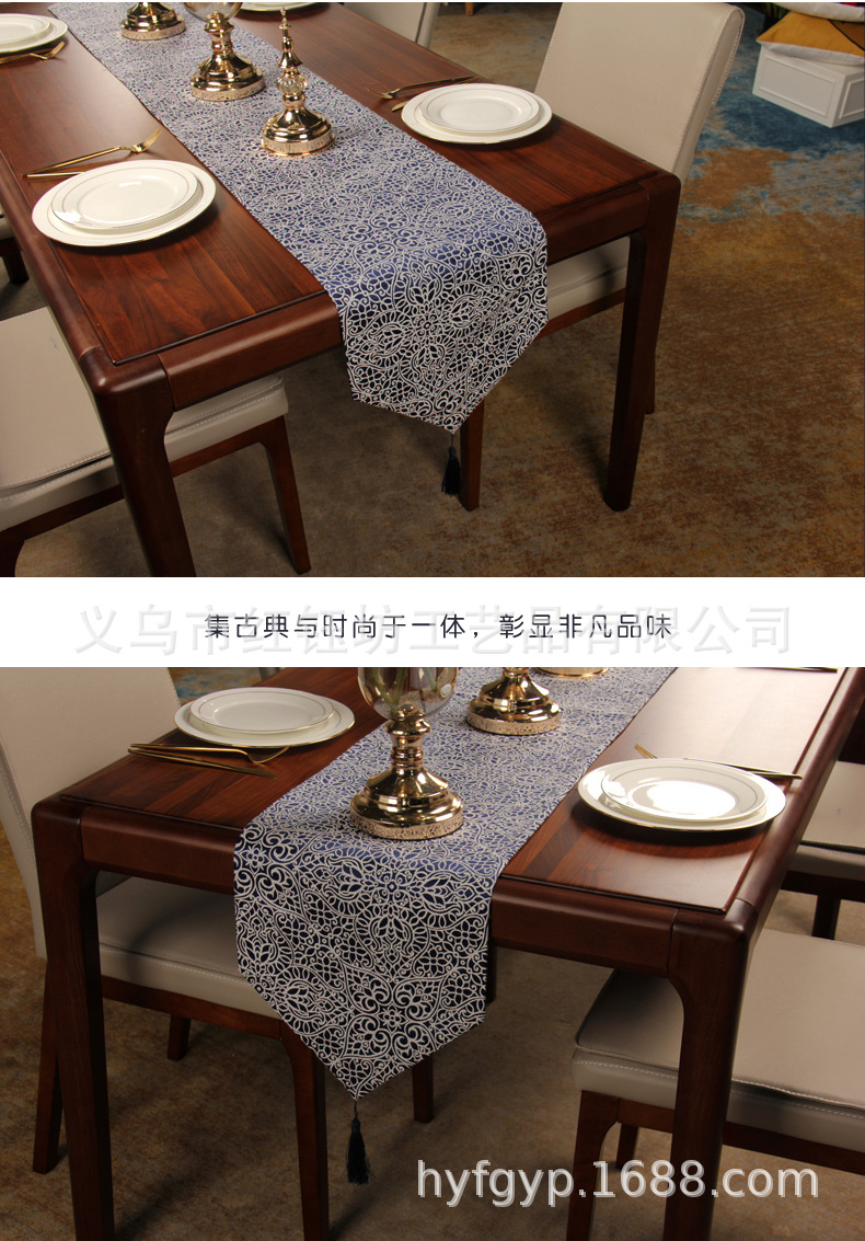 Table flag Nordic long tablecloth TV cabinet cloth cover cloth bed flag simple modern tea Table light luxury bed tail towel