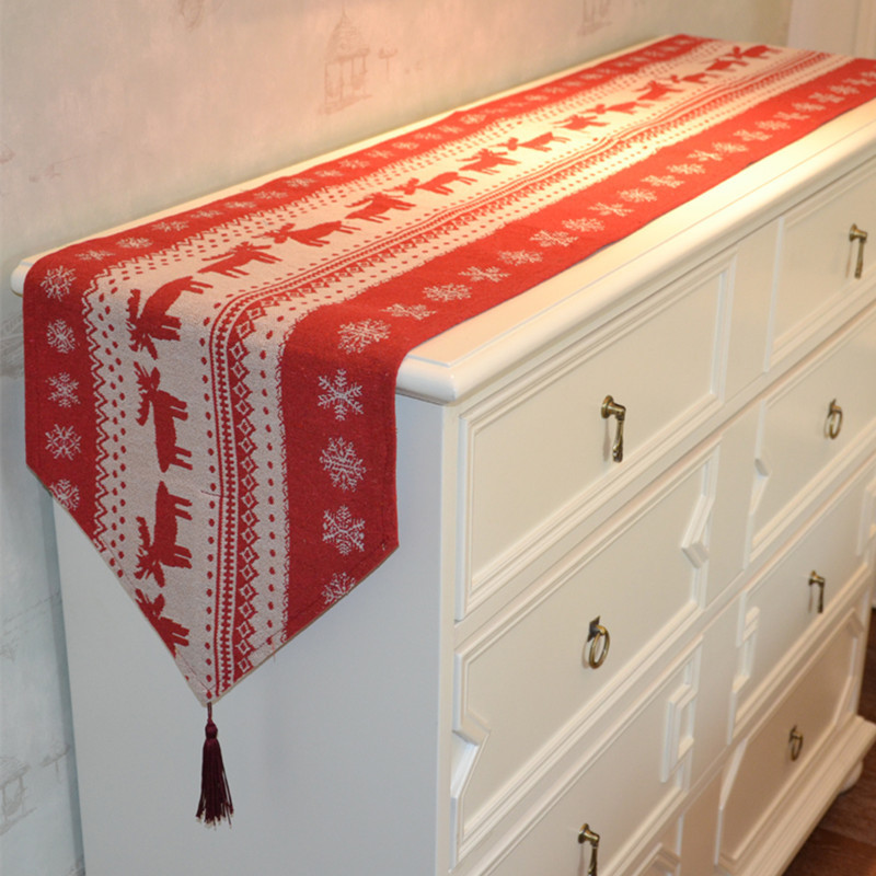Foreign Trade Christmas Decoration Nordic Elk Table Cloth Table Runner Dining Mat Rectangular Table Towel Shoe Cabinet Flag Hotel Bed Runner Foreign Trade Christmas Decoration Nordic Elk Table Cloth Table Runner Dining Mat Rectangular Table Towel Shoe Cabinet Flag Hotel Bed Runner