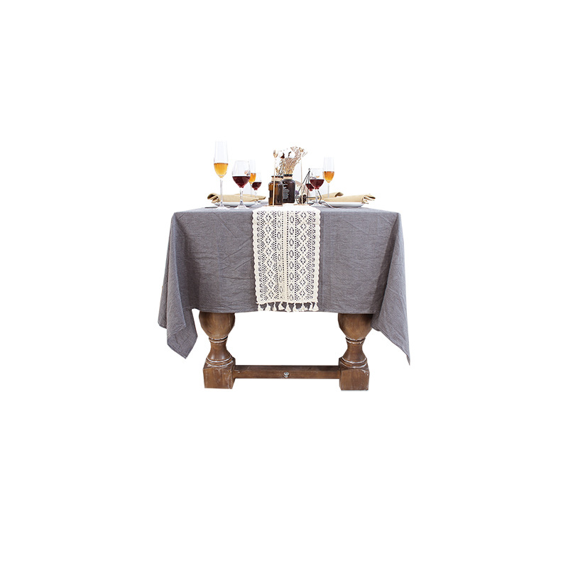 Classical Nordic Ins Lace Dining Table Table Runner Weave Vintage Korean Table Runner Tea Table Flag Fabrics Tablecloth Bed Runner