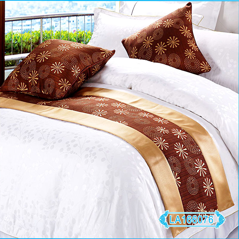 Luxury five star hotel hotel bed linen bed cover bed flag scarf