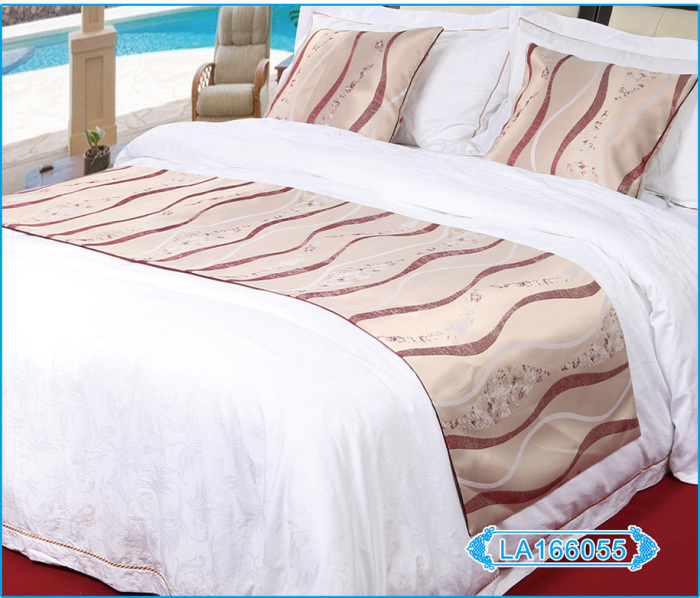 Luxury five star hotel hotel bed linen bed cover bed flag scarf