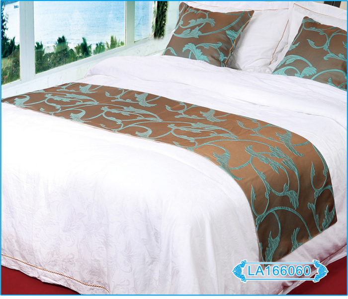 Luxury five star hotel hotel bed linen bed cover bed flag scarf