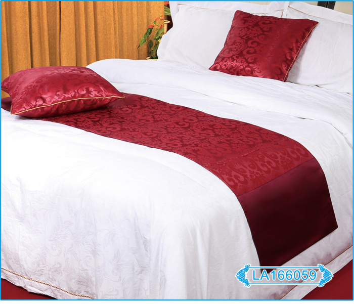 Luxury five star hotel hotel bed linen bed cover bed flag scarf
