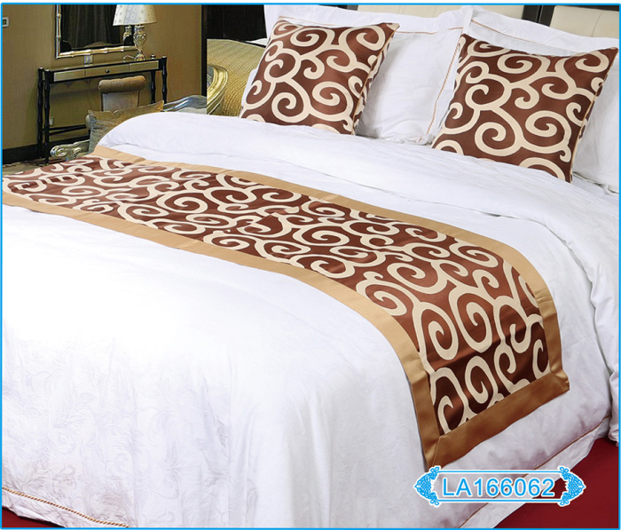 Luxury five star hotel hotel bed linen bed cover bed flag scarf