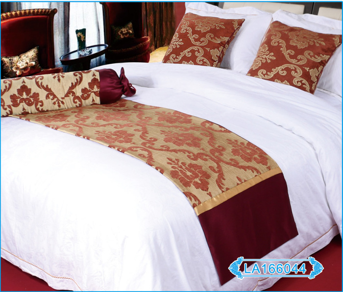 Luxury five star hotel hotel bed linen bed cover bed flag scarf