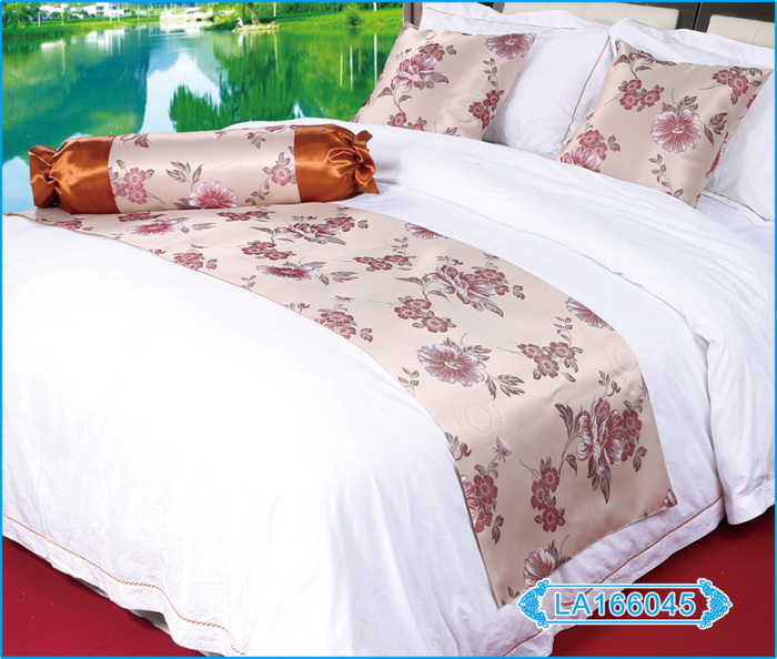 Luxury five star hotel hotel bed linen bed cover bed flag scarf