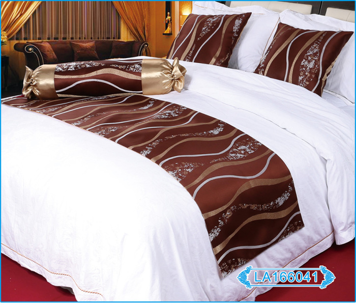 Luxury five star hotel hotel bed linen bed cover bed flag scarf