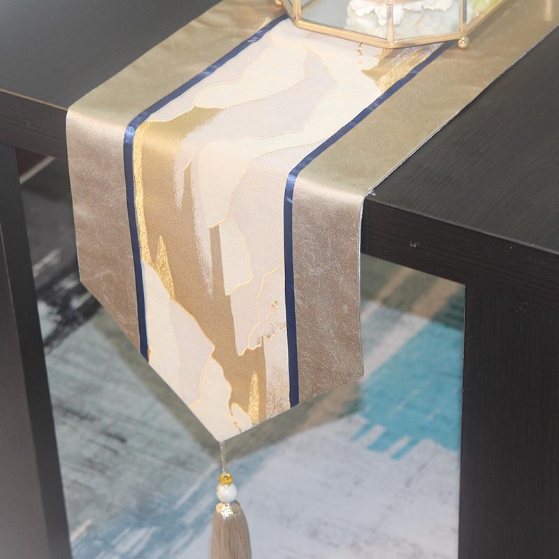 New Modern Simple and Light Luxury Stitching High Precision Table New Chinese Design Model Room Soft Decoration Tea Table Flag Bed Runner New Modern Simple and Light Luxury Stitching High Precision Table New Chinese Design Model Room Soft Decoration Tea Table Flag Bed Runner