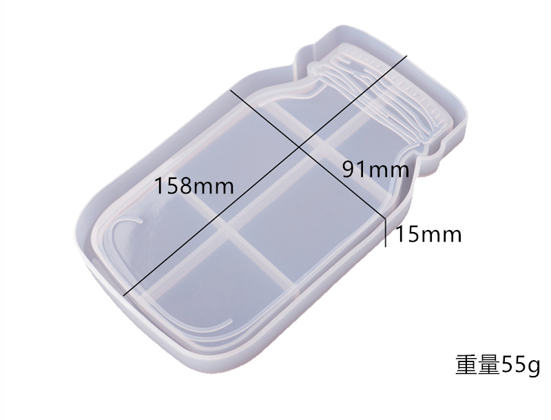 DIY Epoxy Crystal Resin Bottle Tray Aroma Candle Tray Mirror Mold