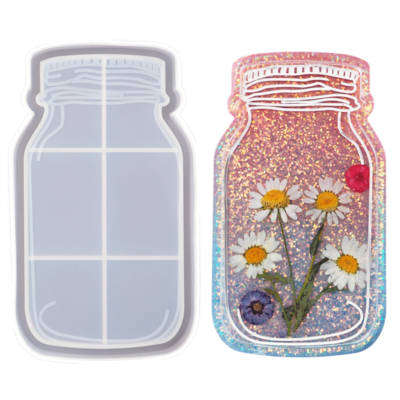 DIY Epoxy Crystal Resin Bottle Tray Aroma Candle Tray Mirror Mold