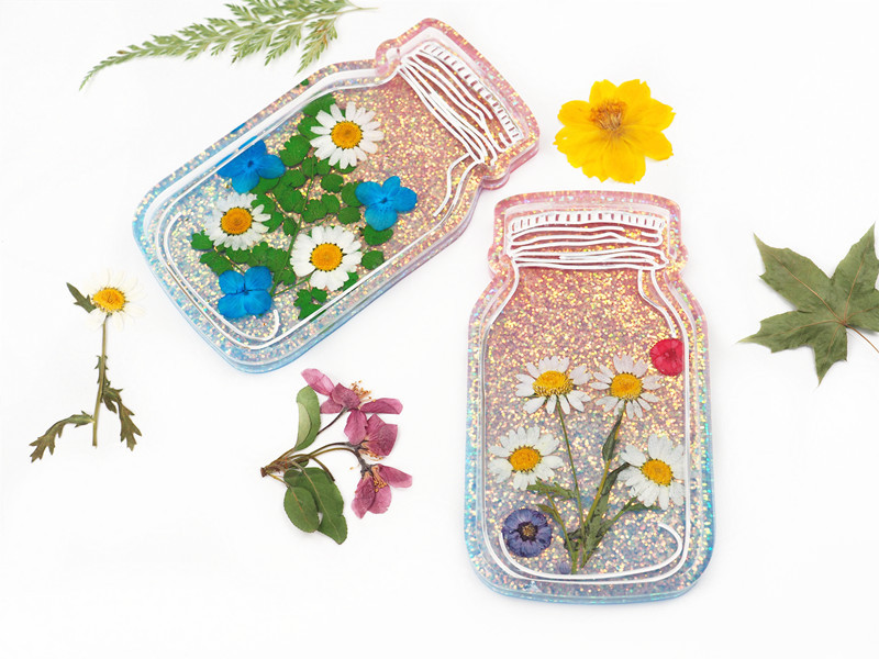 DIY Epoxy Crystal Resin Bottle Tray Aroma Candle Tray Mirror Mold