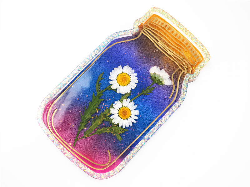 DIY Epoxy Crystal Resin Bottle Tray Aroma Candle Tray Mirror Mold