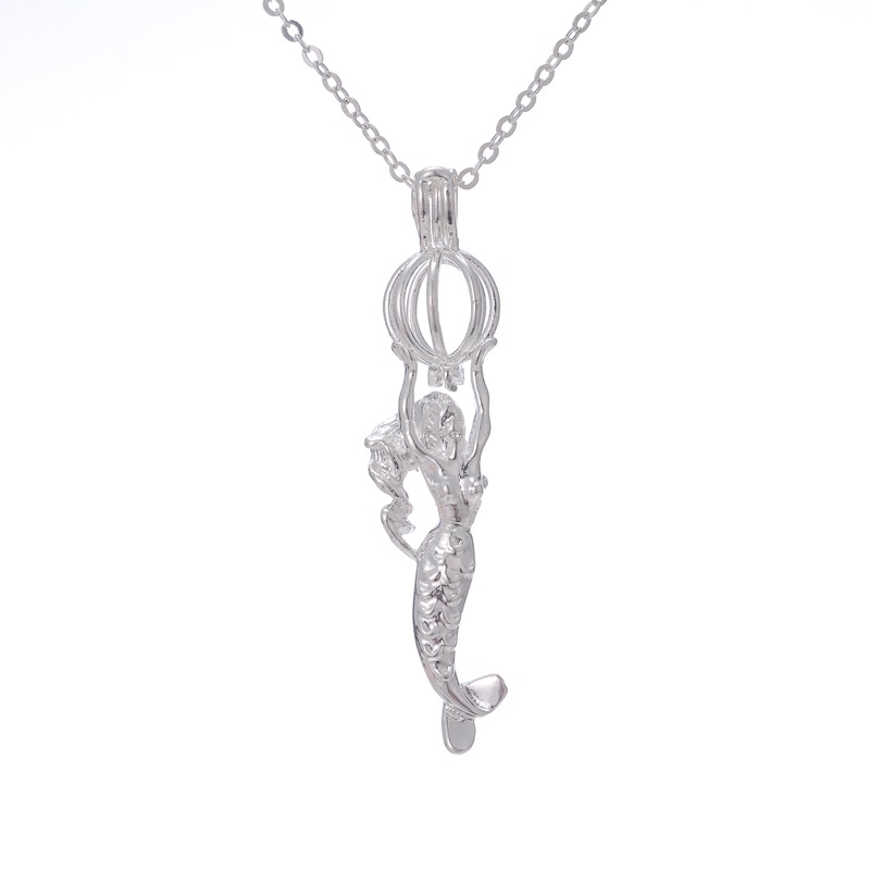 Oyster pearl harp ball essence oil bottle holconserved mermaid magic box aroma-phase box sweater necklace pendant collarbone chain Oyster pearl harp ball essence oil bottle holconserved mermaid magic box aroma-phase box sweater necklace pendant collarbone chain
