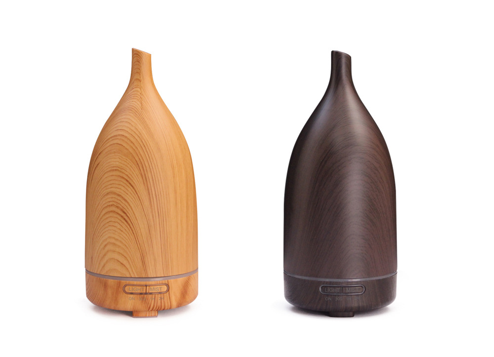 Wholesale 100ML wood grain wine bottle humidifier aroma machine color night light aroma machine