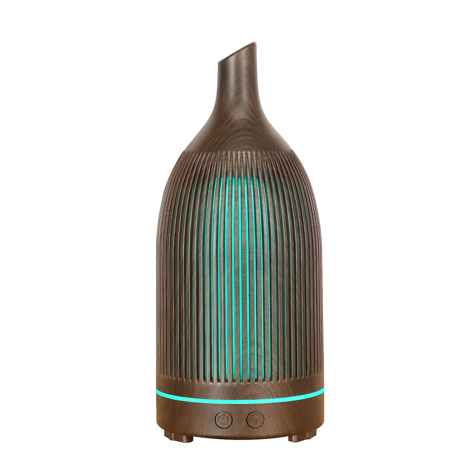 5V Colorful Fragrance Lamp Hollow Aroma Diffuser Ultrasonic Mini Desktop USB Humidifier Wine Bottle Wood Grain Aroma Diffuser
