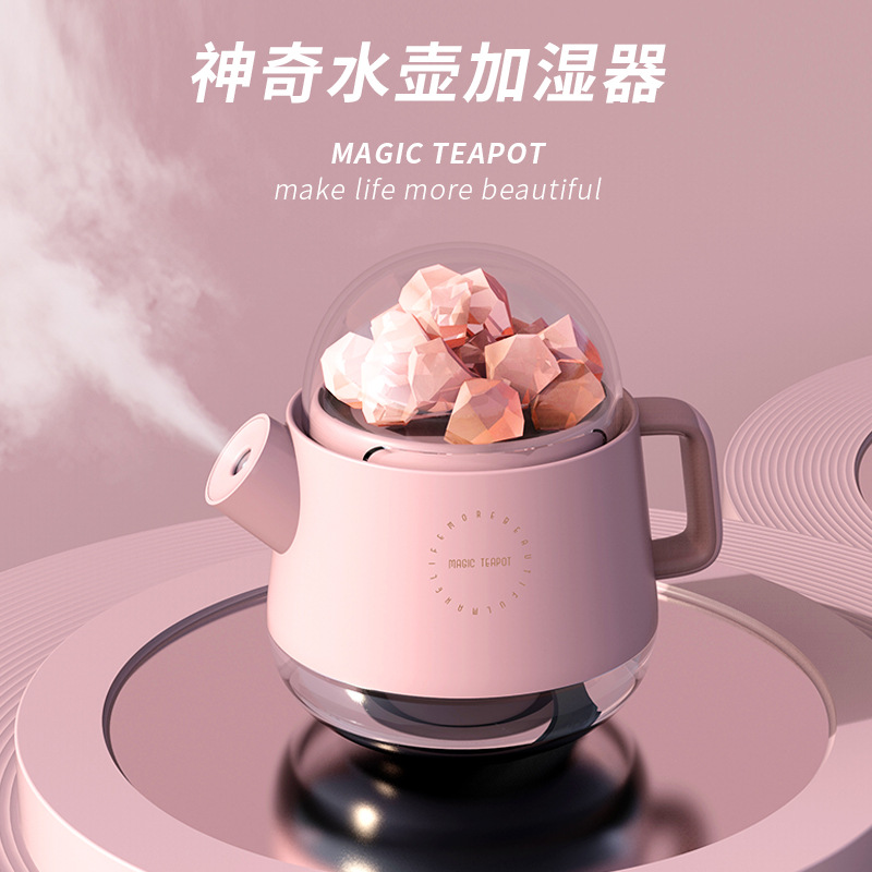 2021 Creative Water Bottle Humidifier Dormitory Bedroom Wireless Mute Salt Stone Aroma Diffuser Spray Ultrasonic Aroma Diffuser Gift