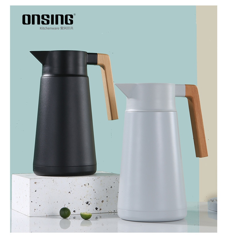 304 Stainless Steel Vacuum Insulated Pot Thermo French Coffee Pot Household Thermos 2L Gift Logo 304 Stainless Steel Vacuum Insulated Pot Thermo French Coffee Pot Household Thermos 2L Gift Logo