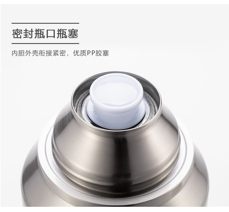 Thickened Stainless Steel Shell Kettle Heat and Cold Insulation Thermo Thermos Bottle Double-Layer Glass Liner for Student Dormitory