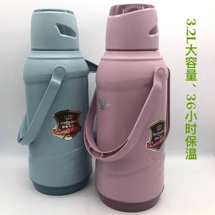 Plastic Thermos Bottle Thickened 3.2 Liters Large Capacity Student Hotel Thermo Hotel Kettle Household Tea Water Bottle