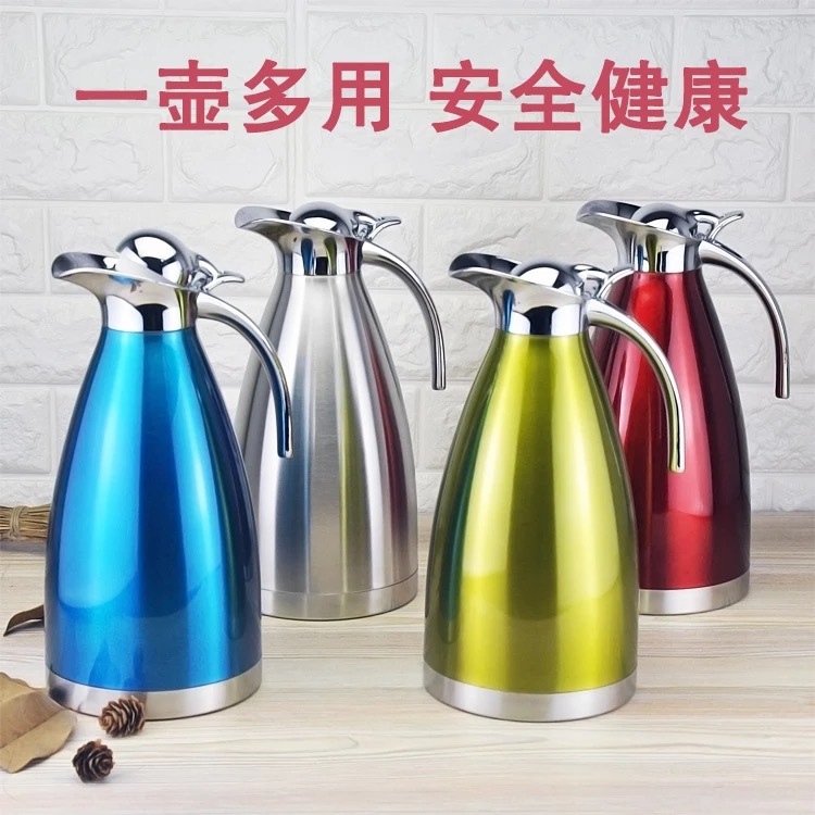 Stainless steel thermo-thermos vacuum two-layer coffeepot home hotel european-style cold and hot water bottle gift.