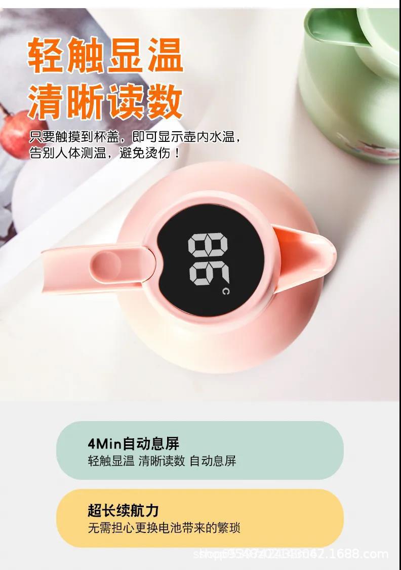 Smart Temperature Display Insulation Kettle Household Large Capacity Hot Water Bottle Student Dormitory Small Portable Thermo Thermos Bottle