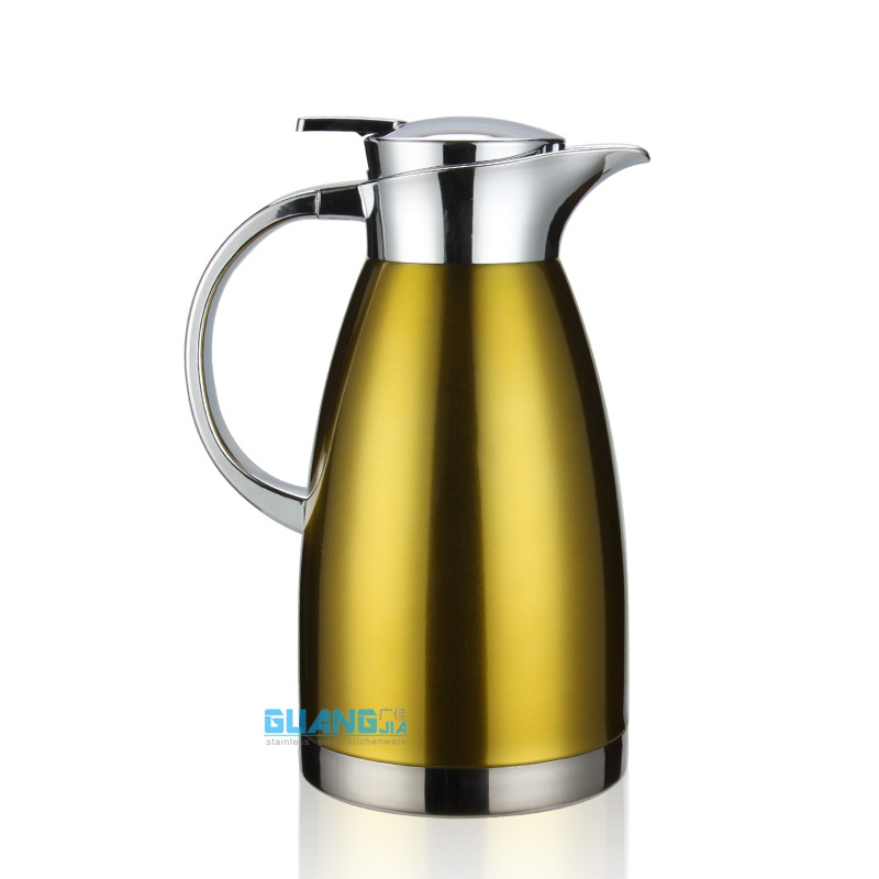 Stainless Steel Vacuum Insulated Pot Household Thermos Thermo European Coffee Pot Cold Water Bottle Cold Insulation Stainless Steel Vacuum Insulated Pot Household Thermos Thermo European Coffee Pot Cold Water Bottle Cold Insulation