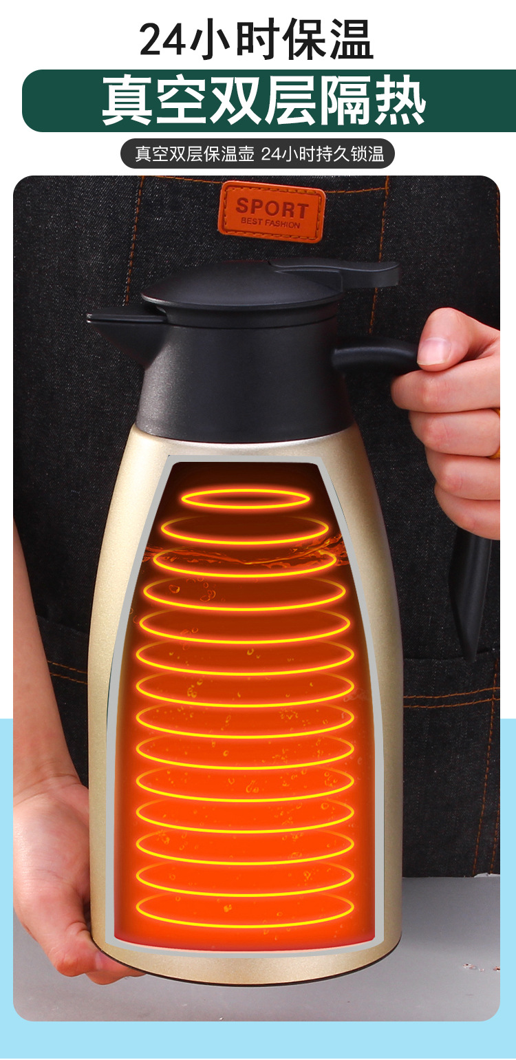 Maker DoubleLayer Vacuum Welcome Insulation Pot Thickened Thermos Bottle Household Thermo Heat and Cold Insulation