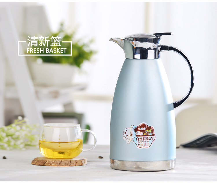 Carafe Household 304 Stainless Steel Thermo Jug Thermal Carafe Hot Thermos Vacuum Bottle 23L European Mass Zhen Kong Hu Carafe Household 304 Stainless Steel Thermo Jug Thermal Carafe Hot Thermos Vacuum Bottle 23L European Mass Zhen Kong Hu