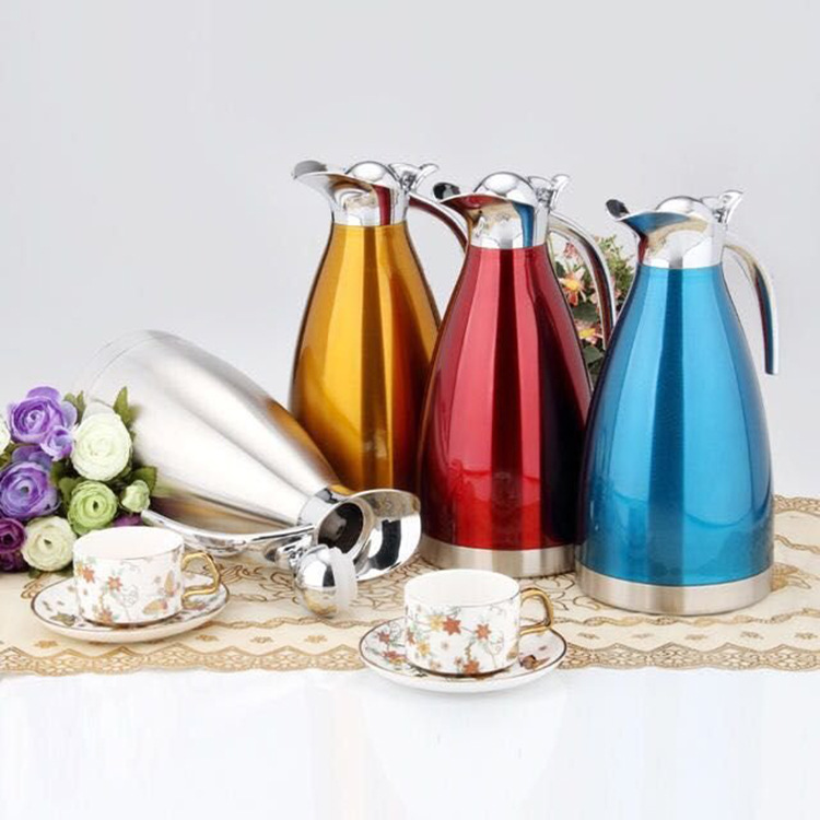 304 Stainless Steel Thermo Jug Double-Layer Vacuum Kettle European-Style Household Coffee Pot Kettle Thermos Bottle Gift