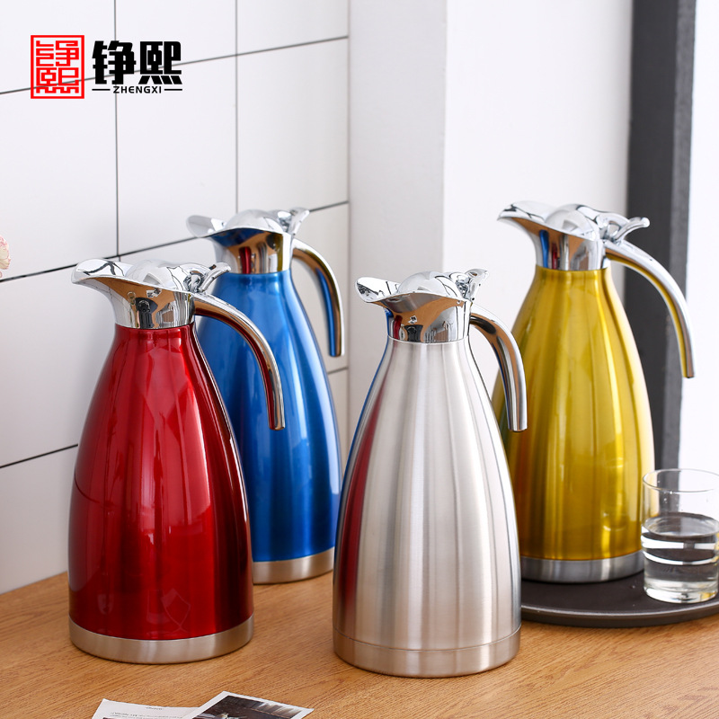 Stainless Steel Vacuum Coffee Pot Thermal Carafe Household 304 Thermo European-Style Hot Water Bottle 2L Stainless Steel Vacuum Coffee Pot Thermal Carafe Household 304 Thermo European-Style Hot Water Bottle 2L