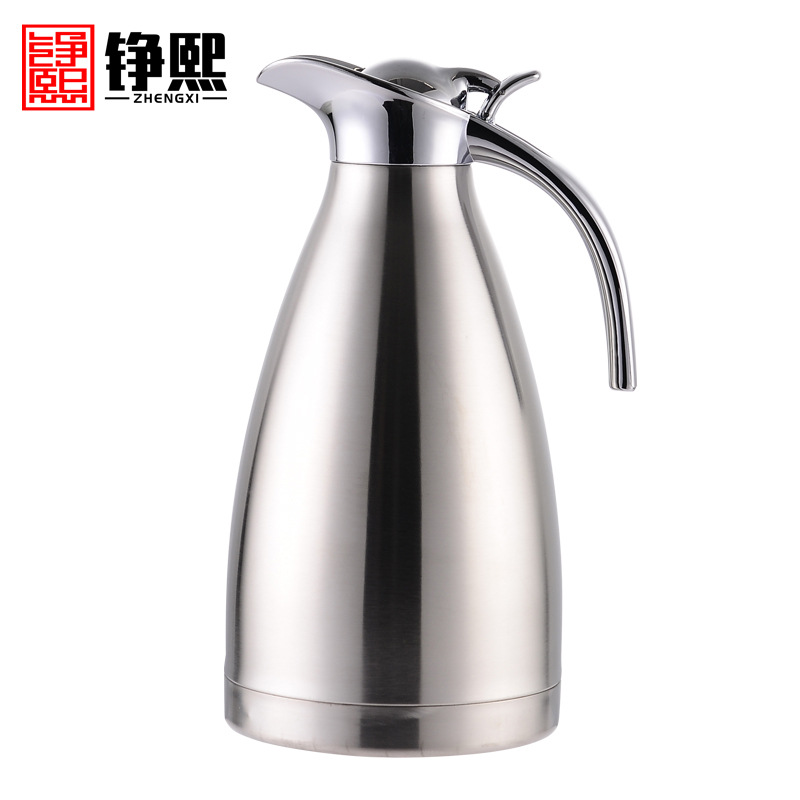 Stainless Steel Vacuum Coffee Pot Thermal Carafe Household 304 Thermo European-Style Hot Water Bottle 2L