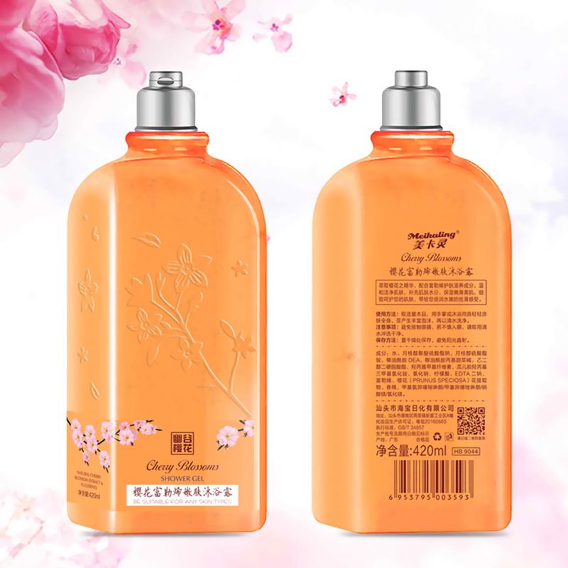 Popular Live Cherry Blossom Skin Rejuvenation Bath Lotion 420ml Perfume Shower Gel Moisturizing Bath Lotion