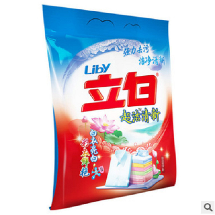 Free Shipping Liby Super Clean Fresh Washing Powder Idyllic Fresh 1.068kg * 4 Bags Family Pack Full Box Household