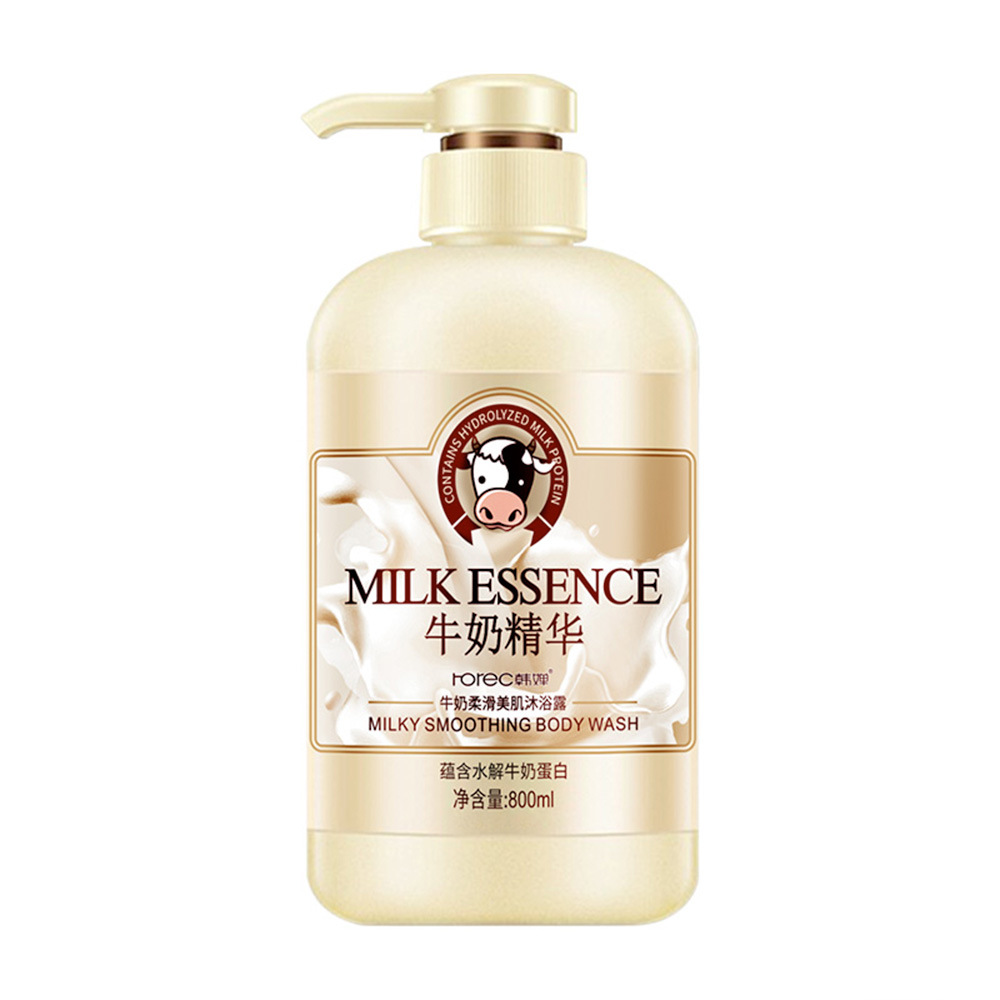 Hchana Milk Smooth Skin Care Shower Gel Hydrating Moisturizing Nourishing Shower Gel Skin Rejuvenation Cleansing Body Lotion
