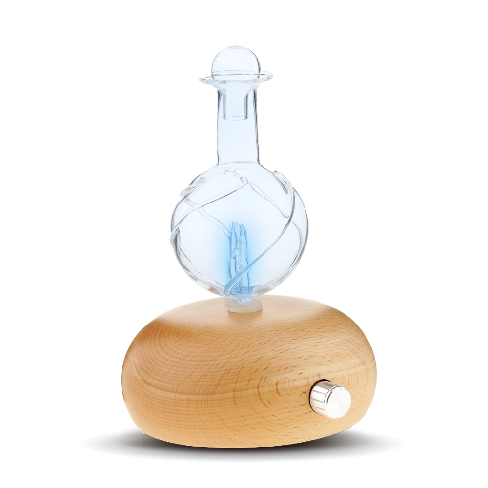 Wood Cold Spray Nebulizing Diffuser Wood Grain Glass Mini Aromatherapy Machine Automatic Aerosol Dispenser Fragrant