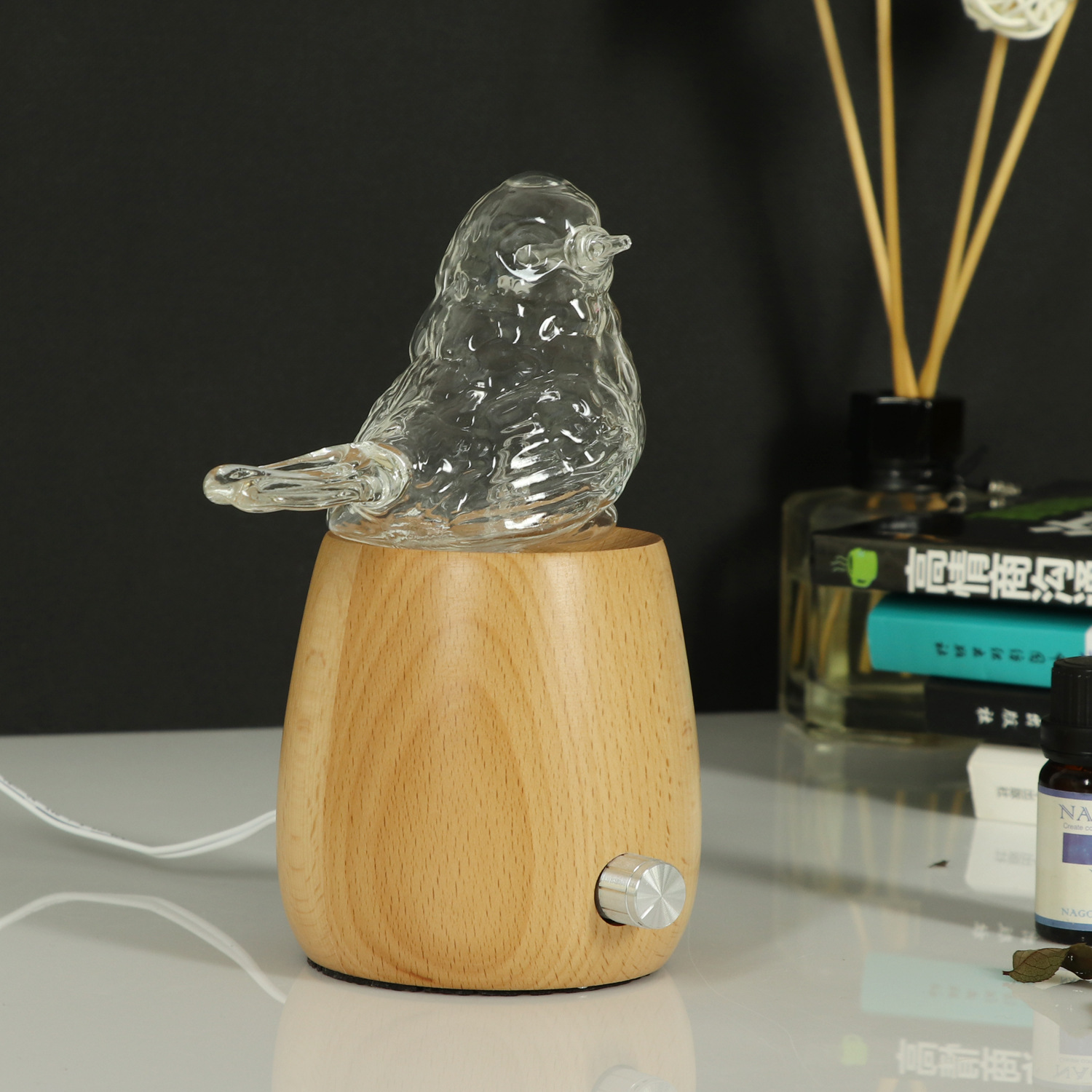 Wood Cold Spray Nebulizing Diffuser Wood Grain Glass Mini Aromatherapy Machine Automatic Aerosol Dispenser Fragrant Wood Cold Spray Nebulizing Diffuser Wood Grain Glass Mini Aromatherapy Machine Automatic Aerosol Dispenser Fragrant