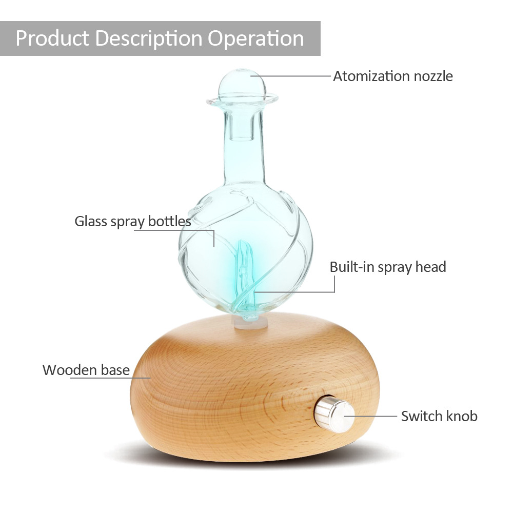 Wood Cold Spray Nebulizing Diffuser Wood Grain Glass Mini Aromatherapy Machine Automatic Aerosol Dispenser Fragrant Wood Cold Spray Nebulizing Diffuser Wood Grain Glass Mini Aromatherapy Machine Automatic Aerosol Dispenser Fragrant