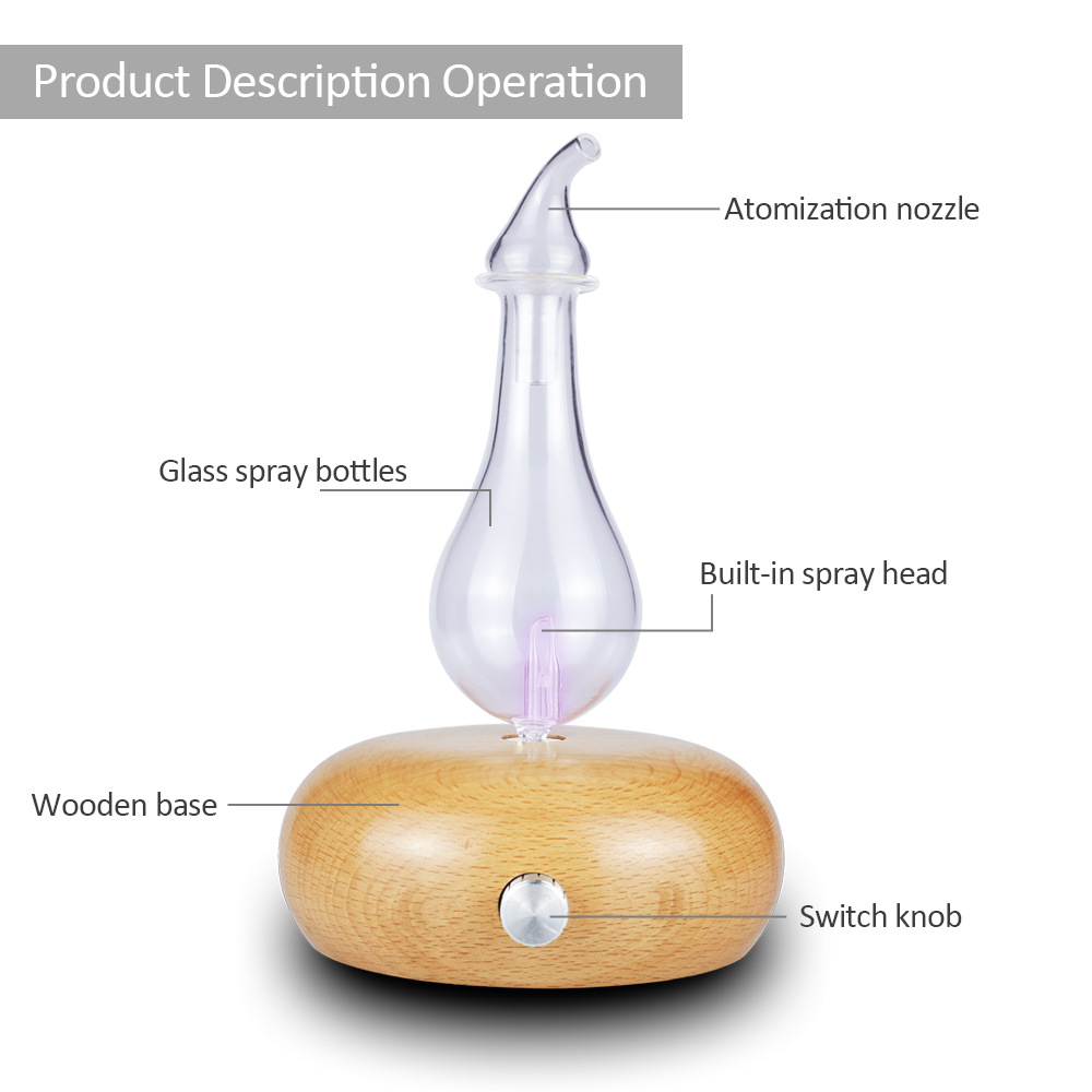 Nebulizing Solid Wood Essential Oil Ultrasonic Aroma Diffuser Automatic Hotel Aerosol Dispenser Home Cold Fragrance Instrument Gift Cachin