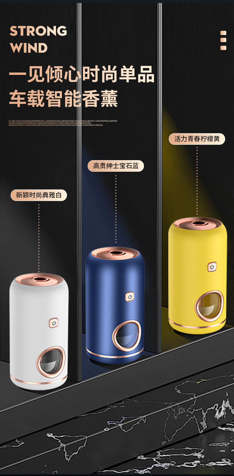Household Mini Aroma Diffuser Mute Automatic Nebulizing Diffuser Atomization Humidifier Hotel Toilet Deodorant and Fragrant Aerosol Dispenser